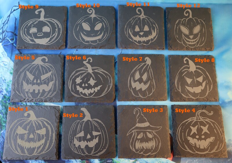 Personalized Pumpkin Coasters, Pumpkin Coasters, Halloween Coasters, Halloween Party, Wedding Favor, Party Favor, Fall Decor, Great Gift!